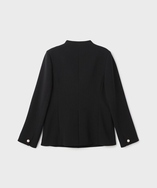 GRACE CONTINENTAL（グレースコンチネンタル）の「トリアセノーカラージャケット（ノーカラージャケット・レディース・ベージュ/ブラック・38/36）」の6枚目の写真