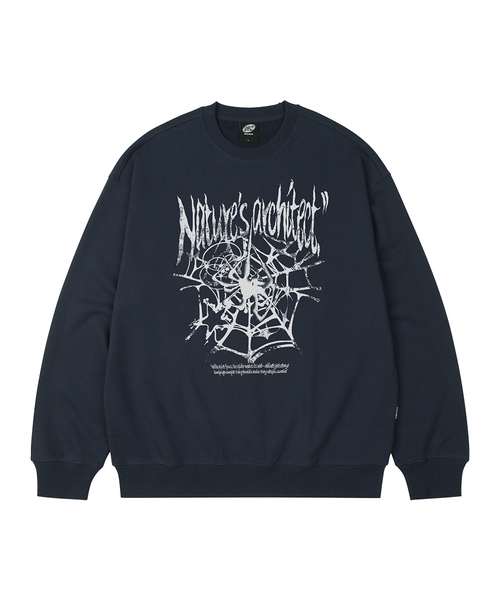 WILDROCK(ワイルドロック)の「スパイダーウェブ オーバーサイズ スウェット_9 COL(スウェット・メンズ・ブラック/ベージュ/ネイビー/ブラウン/ピンク/ブルー/アイボリー/ダークグレー/チャコール・SMALL/MEDIUM/LARGE)」の7枚目の写真