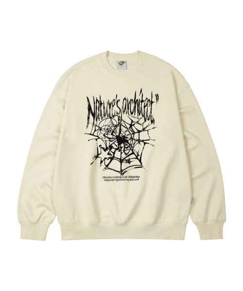 WILDROCK(ワイルドロック)の「スパイダーウェブ オーバーサイズ スウェット_9 COL(スウェット・メンズ・ブラック/ベージュ/ネイビー/ブラウン/ピンク/ブルー/アイボリー/ダークグレー/チャコール・SMALL/MEDIUM/LARGE)」の11枚目の写真