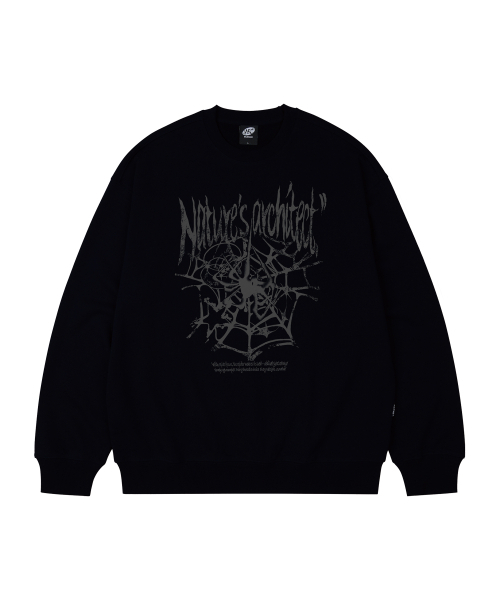 WILDROCK(ワイルドロック)の「スパイダーウェブ オーバーサイズ スウェット_9 COL(スウェット・メンズ・ブラック/ベージュ/ネイビー/ブラウン/ピンク/ブルー/アイボリー/ダークグレー/チャコール・SMALL/MEDIUM/LARGE)」の13枚目の写真