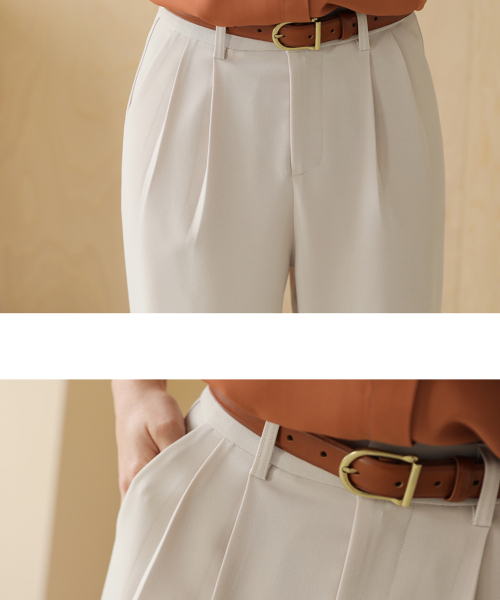 BBAEBBAE(ペッペ)の「ツーピンタックセミ排気スラックス(スラックス・レディース・ブラック/ベージュ・SMALL/MEDIUM/LARGE/X-LARGE)」の7枚目の写真