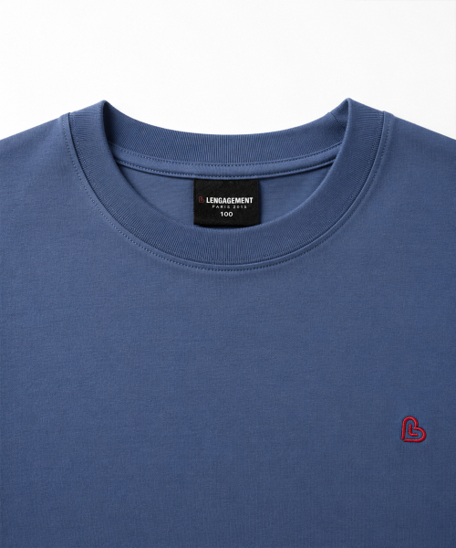 LENGAGEMENT（ランガージュマン）の「スモールハートリラックスフィットモーダル半袖Tシャツ[ブルー]（Tシャツ/カットソー・レディース・その他・MEDIUM/LARGE/X-LARGE）」の3枚目の写真