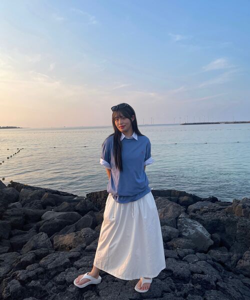LENGAGEMENT（ランガージュマン）の「スモールハートリラックスフィットモーダル半袖Tシャツ[ブルー]（Tシャツ/カットソー・レディース・その他・MEDIUM/LARGE/X-LARGE）」の10枚目の写真