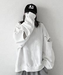 YACA（ヤーカ）の「Cutting Damage Sweat/カッティングダメージスウェット【unisex item】（スウェット）」