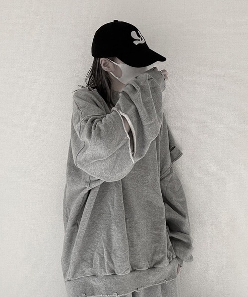 セール】Cutting Damage Sweat/カッティングダメージスウェット