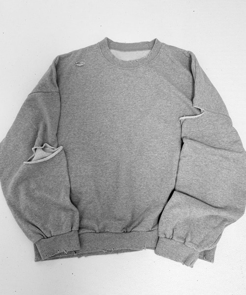 YACA(ヤーカ)の「Cutting Damage Sweat/カッティングダメージスウェット【unisex item】(スウェット・レディース・ブラック/グレー/ホワイト・FREE)」の20枚目の写真