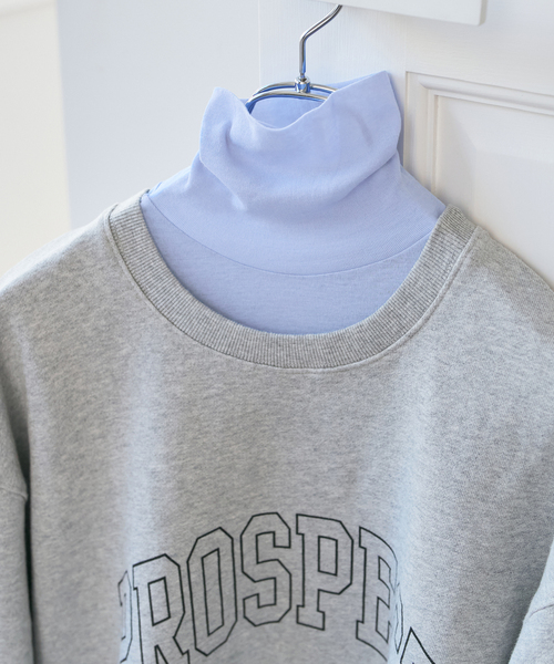 Spick & Span（スピックアンドスパン）の「《新色有り / 追加2》シアーハイネックプルオーバー（Tシャツ/カットソー・レディース・チャコールグレー/ホワイト/サックスブルー/ベージュ・FREE）」の4枚目の写真