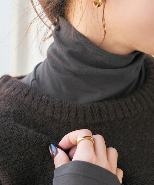 Spick & Span（スピックアンドスパン）の「《新色有り / 追加2》シアーハイネックプルオーバー（Tシャツ/カットソー・レディース・チャコールグレー/ホワイト/サックスブルー/ベージュ・FREE）」の10枚目の写真