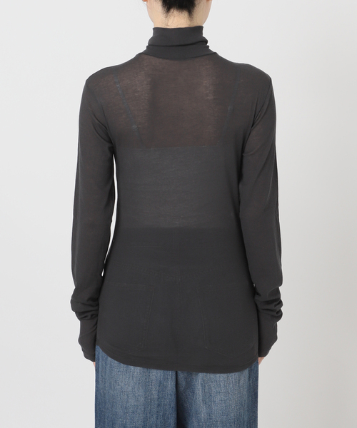 Spick & Span（スピックアンドスパン）の「《新色有り / 追加2》シアーハイネックプルオーバー（Tシャツ/カットソー・レディース・チャコールグレー/ホワイト/サックスブルー/ベージュ・FREE）」の22枚目の写真