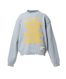 Message Jacquard Knit Sweater