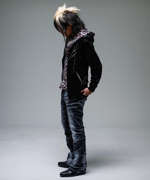 FUGA（フーガ）の「『FUGA/フーガ』ラインストーンベロアパーカー（パーカー・メンズ・ブラック×シルバー/ブラック×ゴールド・L/M）」の12枚目の写真