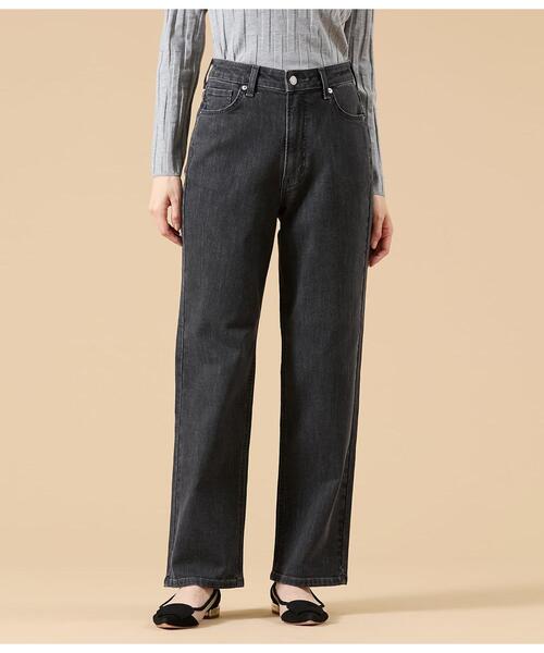 NEWYORKER(ニューヨーカー)の「【ストレッチ】EDWIN 11オンスストレートブラックデニムパンツ(デニムパンツ・レディース・ダークグレー・9号/11号)」の6枚目の写真