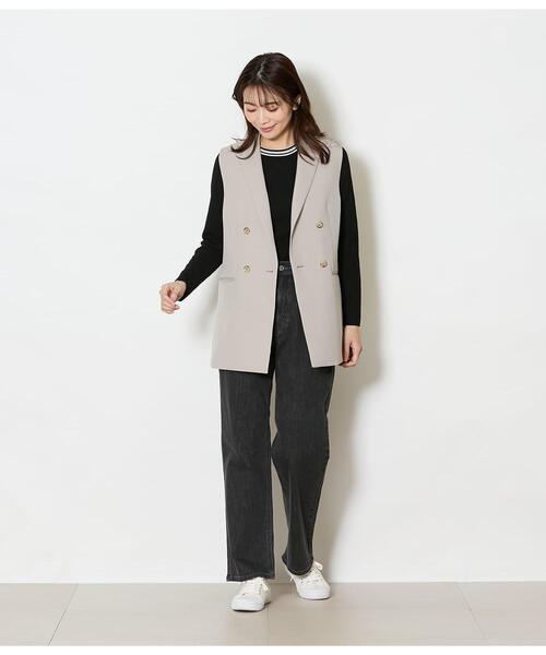 NEWYORKER(ニューヨーカー)の「【ストレッチ】EDWIN 11オンスストレートブラックデニムパンツ(デニムパンツ・レディース・ダークグレー・9号/11号)」の21枚目の写真