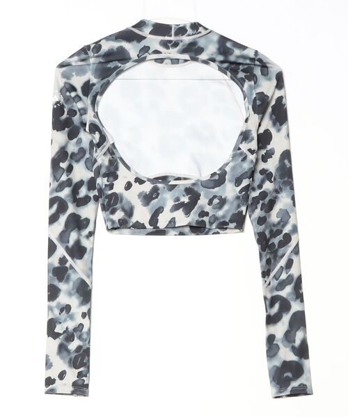 adidas by Stella McCartney トレーニング 長袖 プリント クロップ