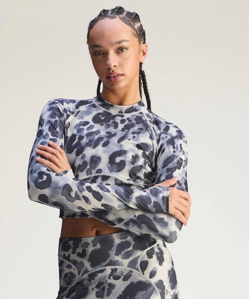 sale! ステラマッカートニー　スポーツウェアトップス adidas by Stella McCartney トレーニング 長袖 プリント クロップ