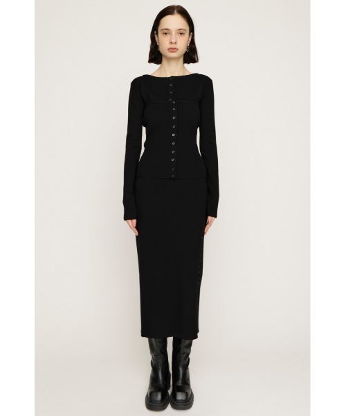 SLY（スライ）の「3P LONG OP スリーピー ロングワンピース 春服（ワンピース・レディース・杢グレー/ブラック・FREE）」の4枚目の写真