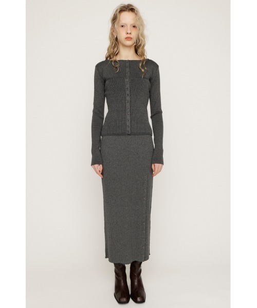 SLY（スライ）の「3P LONG OP スリーピー ロングワンピース 春服（ワンピース・レディース・杢グレー/ブラック・FREE）」の7枚目の写真