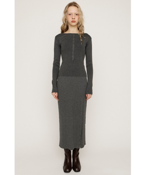 SLY（スライ）の「3P LONG OP スリーピー ロングワンピース 春服（ワンピース・レディース・杢グレー/ブラック・FREE）」の8枚目の写真