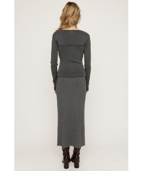 SLY（スライ）の「3P LONG OP スリーピー ロングワンピース 春服（ワンピース・レディース・杢グレー/ブラック・FREE）」の10枚目の写真