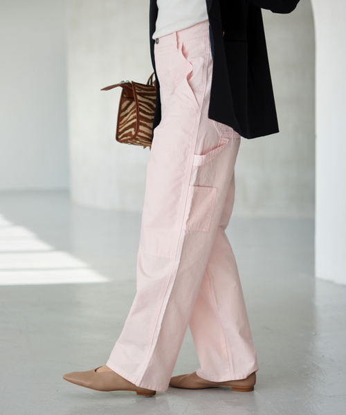 Spick & Span（スピックアンドスパン）の「カラーペインターパンツ（その他パンツ・レディース・ベージュ系その他/ピンク系その他/ブルー・38/36）」の4枚目の写真