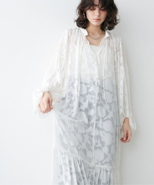 LARUTA(ラルータ)の「【LARUTA】アソート落ち感ギャザーワンピース(ワンピース・レディース・オフホワイト/ブラック/レオパード・LARGE/MEDIUM)」の7枚目の写真