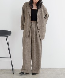 LIAN | サマーツイードタックパンツ(スラックス)