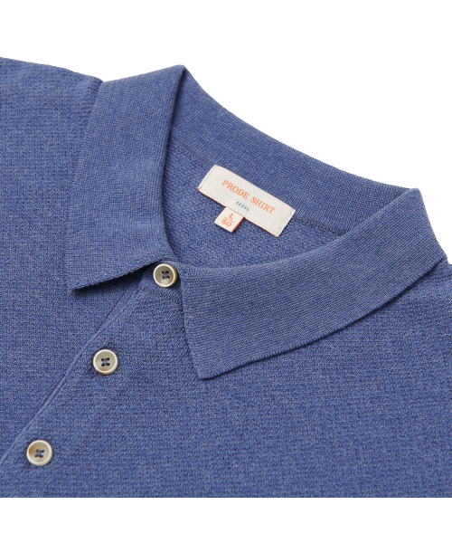 PRODESHIRT(プロデシャツ)の「ヴィンテージリネンピケポロニット(インディゴブルー)(ニット/セーター・メンズ・その他・M/L/XL/XX-LARGE)」の3枚目の写真