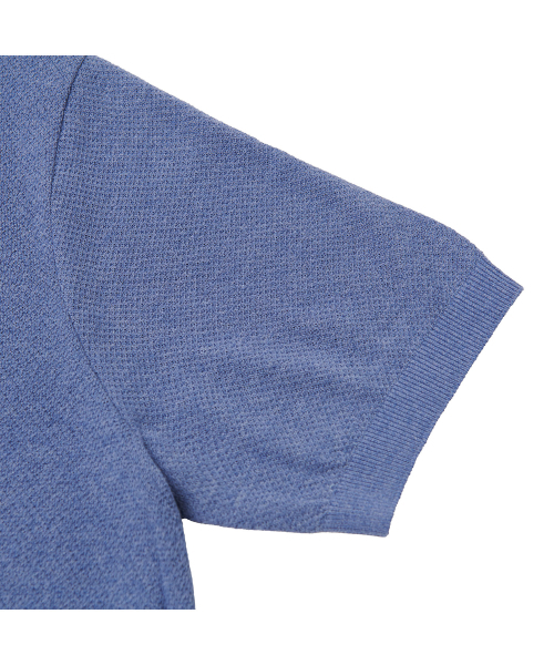 PRODESHIRT(プロデシャツ)の「ヴィンテージリネンピケポロニット(インディゴブルー)(ニット/セーター・メンズ・その他・M/L/XL/XX-LARGE)」の4枚目の写真