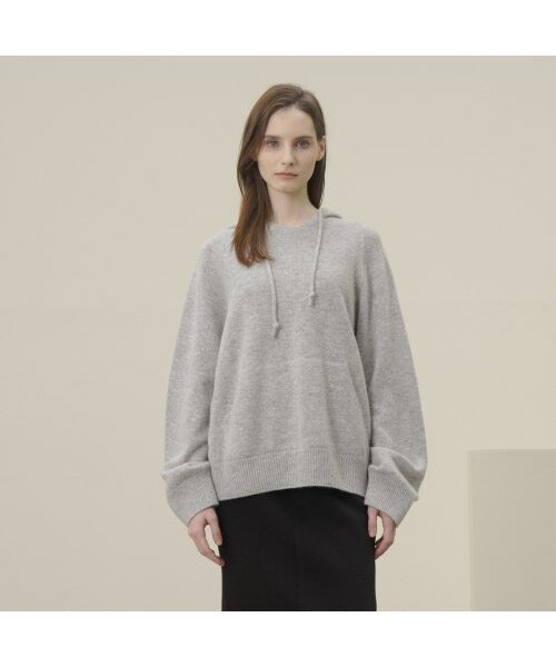 ACUD(アクド)の「Wool Hoodie Knit _Grey(ニット/セーター・レディース・グレー・FREE)」の1枚目の写真