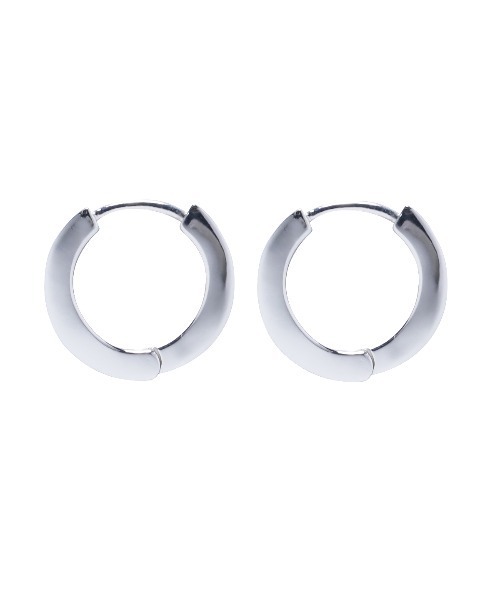 JAM HOME MADE（ジャムホームメイド）の「フラットダブル ダイヤモンド ピアス M シルバー（ピアス（両耳用）・メンズ・シルバー・ONE SIZE）」の4枚目の写真