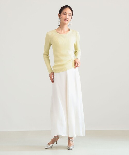 Demi-Luxe BEAMS(デミルクス ビームス)の「【6/11値下げ】フィブリル フレアスカート(スカート・レディース・モカ/オフホワイト・36/38)」の7枚目の写真