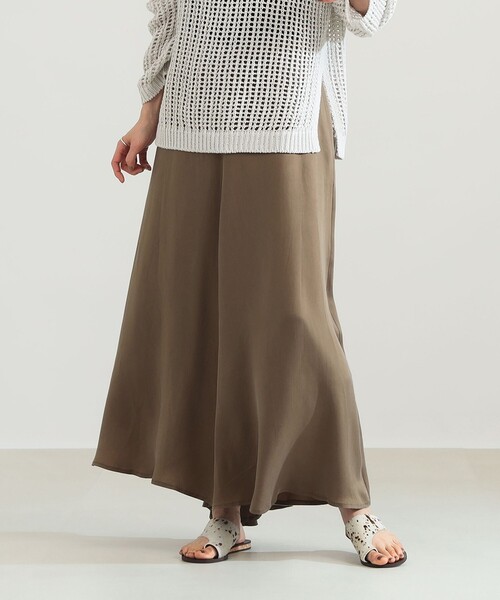 Demi-Luxe BEAMS(デミルクス ビームス)の「【6/11値下げ】フィブリル フレアスカート(スカート・レディース・モカ/オフホワイト・36/38)」の14枚目の写真