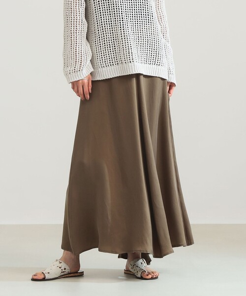 Demi-Luxe BEAMS(デミルクス ビームス)の「【6/11値下げ】フィブリル フレアスカート(スカート・レディース・モカ/オフホワイト・36/38)」の15枚目の写真