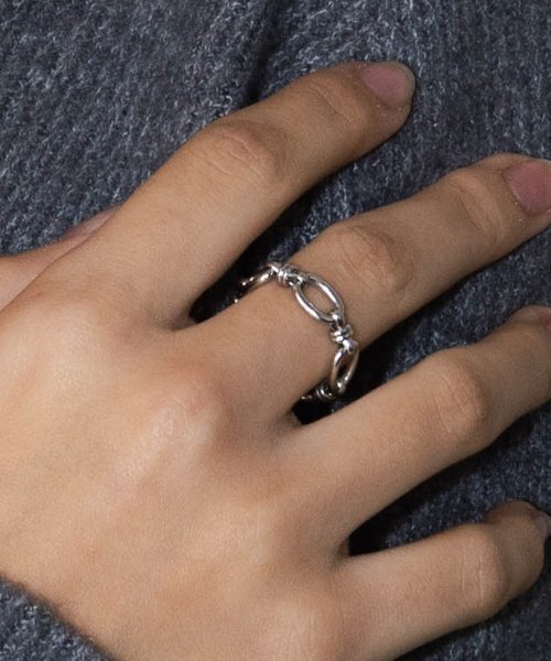 PEARLY MORE（パ―リーモア）の「ボールドリンクチェーンリング（リング・レディース・その他・M）」の2枚目の写真