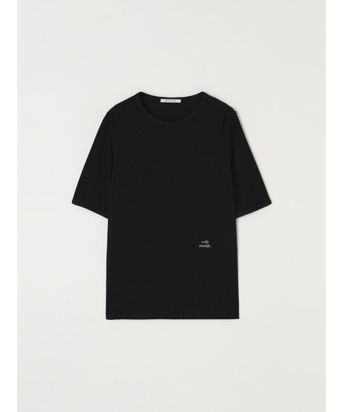 BEMUSE MANSION(ビミューズマンション)の「Embroidery ribbed t shirt - Black(Tシャツ/カットソー・レディース・ブラック・FREE)」の6枚目の写真
