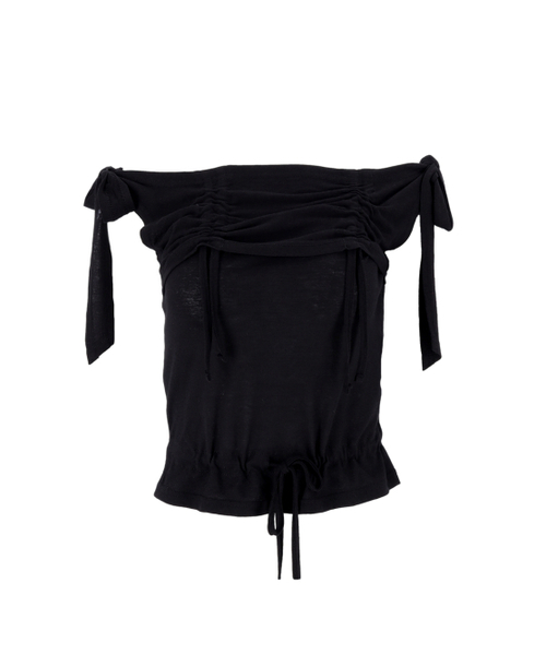 SETSETSET(セットセットセット)の「RABBIT SHIRRING T-SHIRT BLACK(Tシャツ/カットソー・レディース・その他・ONE SIZE)」の11枚目の写真