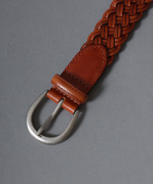 SOMETHING(サムシング)の「SOMETHING/サムシング 30mm 本革 メッシュレザーベルト(ベルト・レディース・グリーン/ダークブラウン/ブラウン/キャメル/ネイビー/ブラック・FREE)」の9枚目の写真