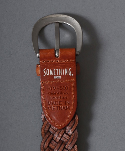SOMETHING(サムシング)の「SOMETHING/サムシング 30mm 本革 メッシュレザーベルト(ベルト・レディース・グリーン/ダークブラウン/ブラウン/キャメル/ネイビー/ブラック・FREE)」の11枚目の写真