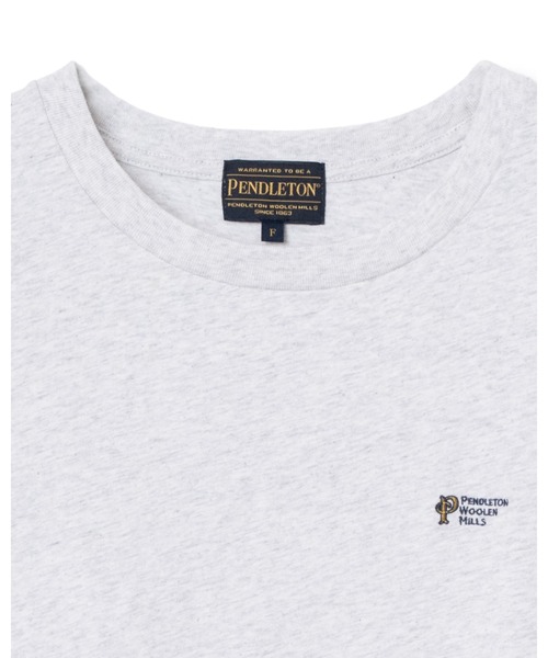 PENDLETON(ペンドルトン)の「ロゴEMB・ティ【レディース専用】(Tシャツ/カットソー・レディース・ブラック/杢グレー/オフホワイト/ミント/コーラル・WOMENS)」の12枚目の写真