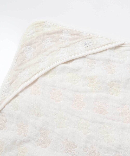 SLAP SLIP BABY（スラップスリップベビー）の「【お揃い】コットンクマ木馬総柄3重ガーゼおくるみベビー（おくるみ・キッズ・イエロー系その他・FREE）」の3枚目の写真