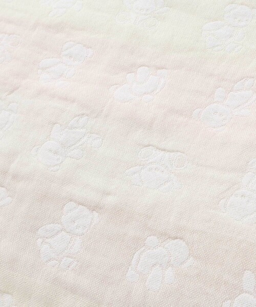 SLAP SLIP BABY（スラップスリップベビー）の「【お揃い】コットンクマ木馬総柄3重ガーゼおくるみベビー（おくるみ・キッズ・イエロー系その他・FREE）」の4枚目の写真