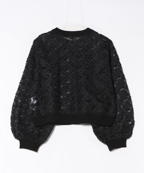 Audie a Muses（オーディアミューズ）の「フラワー立体刺繍ブラウスカーディガン（カーディガン/ボレロ・レディース・ブラック/オフホワイト・38/42）」の10枚目の写真