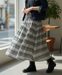 CADBURY | ｻｲｹﾌﾟﾘﾝﾄｷﾞｬｻﾞｰﾛﾝｸﾞｽｶｰﾄ(スカート)