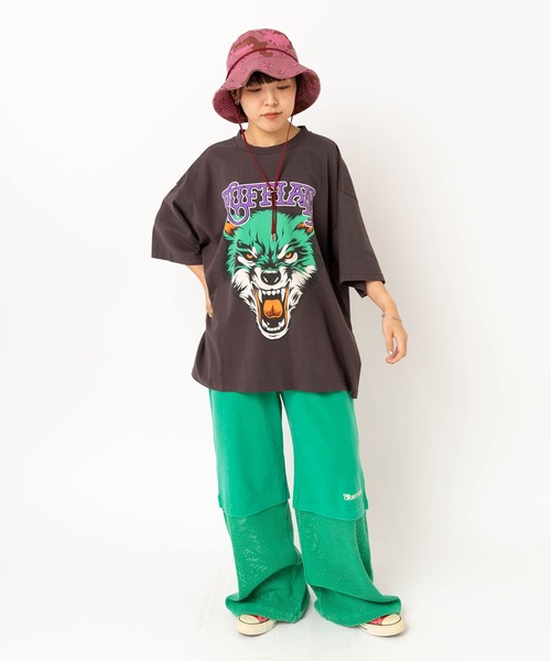 RNA(アールエヌエー)の「M2630 RUFFIAN WOLF BIG T(Tシャツ/カットソー・レディース・ホワイト/スミクロ/ラベンダー・MEDIUM)」の17枚目の写真