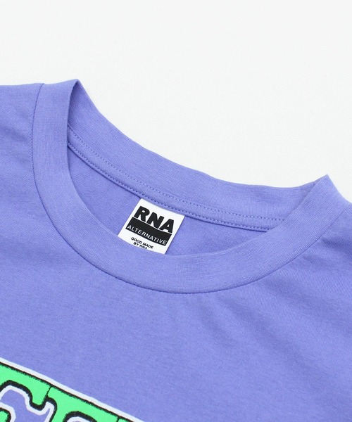 RNA(アールエヌエー)の「M2630 RUFFIAN WOLF BIG T(Tシャツ/カットソー・レディース・ホワイト/スミクロ/ラベンダー・MEDIUM)」の21枚目の写真