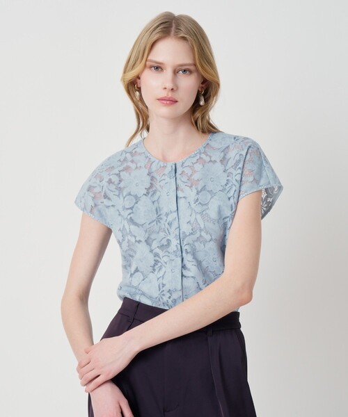 ANAYI(アナイ)の「コードレーススカラヘム ブラウス(シャツ/ブラウス・レディース・ブルー・38/36)」の5枚目の写真