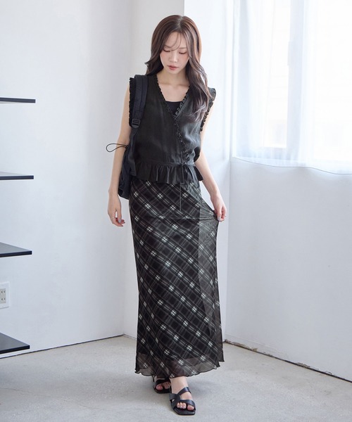 CHAN ME(チャンミ)の「カシュクールフリルブラウス(シャツ/ブラウス・レディース・ネイビー/ブラック/アイボリー・X-LARGE/LARGE/MEDIUM)」の19枚目の写真