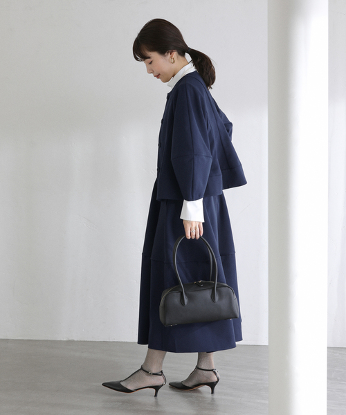 La TOTALITE（ラトータリテ）の「【洗える】ボンディングコクーンスカート（スカート・レディース・アイボリー/ネイビー・FREE）」の12枚目の写真