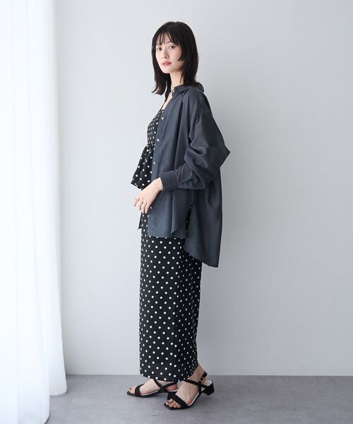 YECCA VECCA(イェッカヴェッカ)の「ドット柄バルーンキャミワンピース(ワンピース・レディース・アイボリー/ブラック・FREE)」の14枚目の写真