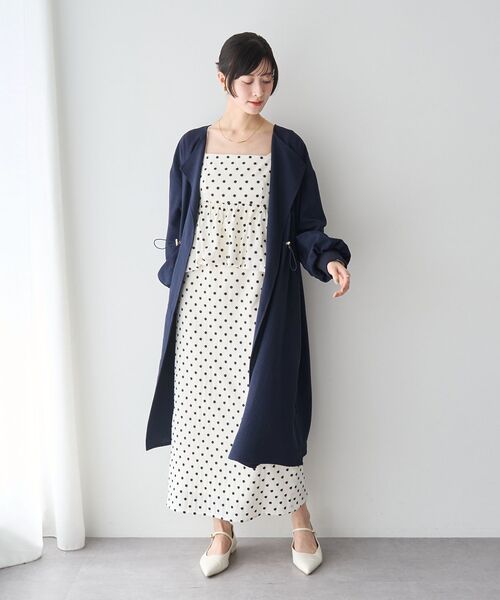 YECCA VECCA(イェッカヴェッカ)の「ドット柄バルーンキャミワンピース(ワンピース・レディース・アイボリー/ブラック・FREE)」の21枚目の写真
